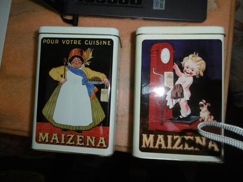 boîtes de maizena, 4 différentes, nouveau, Collections, Boîte en métal, Comme neuf, Autre, Autres marques, Enlèvement ou Envoi