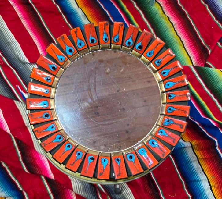 Spiegel keramiek (naar) François Lembo, Antiquités & Art, Antiquités | Miroirs, Enlèvement ou Envoi