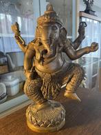 Antiek bronzen beeld van Ganesh, staand: 33 cm hoog, Antiek en Kunst, Ophalen of Verzenden, Brons