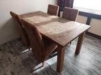 Teak tafel (zonder stoelen)., Zo goed als nieuw, Ophalen