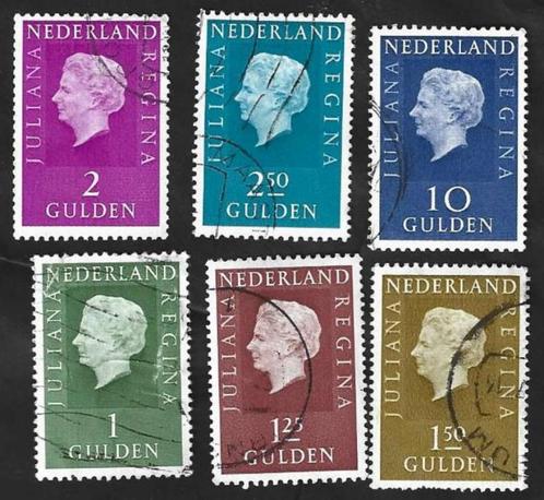 6 Postzegels Nederland 1969 Koningin Juliana 'Regina', Postzegels en Munten, Postzegels | Nederland, Gestempeld, Na 1940, Ophalen of Verzenden