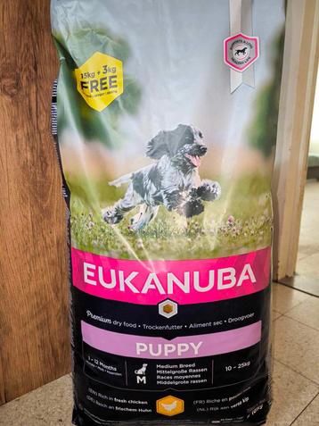 Ongeopende zak 18kg Eukanuba Puppy medium