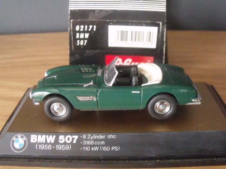 1:43 Schuco 02171 BMW 507 cabrio groen 1956-1959, Hobby en Vrije tijd, Modelauto's | 1:43, Zo goed als nieuw, Auto, Schuco, Ophalen of Verzenden