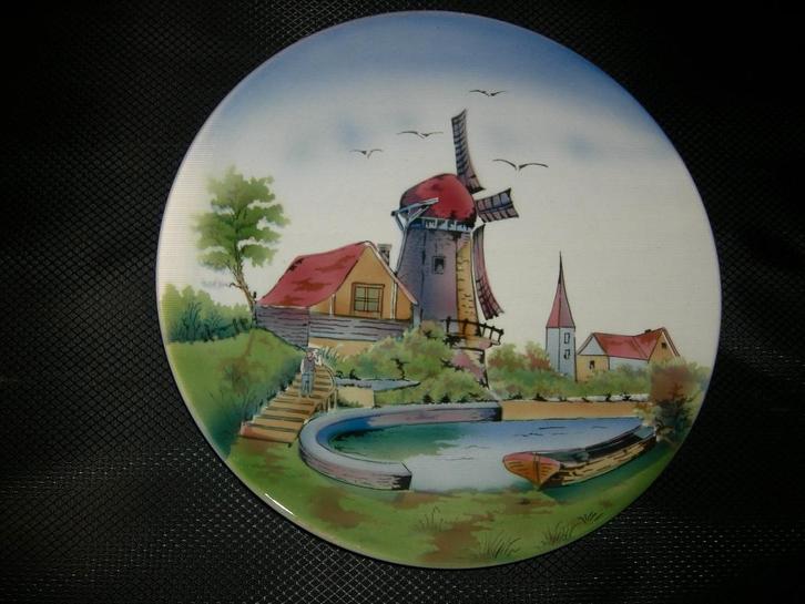 Wandbord met molen, Antiek en Kunst, Antiek | Wandborden en Tegels, Ophalen of Verzenden