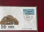 Eerste dag. 50 jaar Sabena 1973, Postzegels en Munten, Brieven en Enveloppen | België, Verzenden