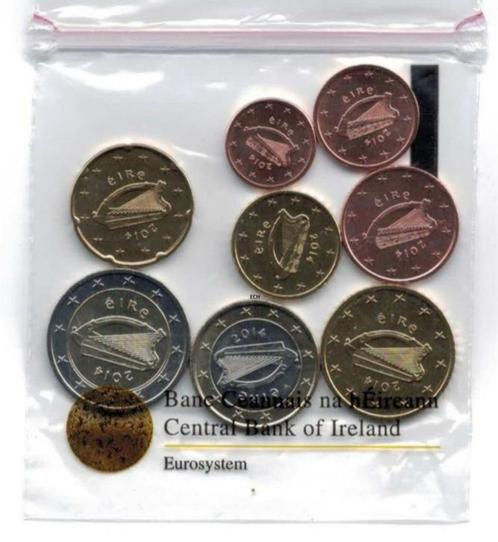 Ierland 2014 - Coinfair zakje - 1 cent t/m 2 euro, Postzegels en Munten, Munten | Europa | Euromunten, Setje, Ierland, Ophalen of Verzenden