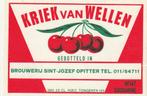 Bieretiket België : Sint Jozef Opitter Kriek van Wellen, Verzenden, Nieuw, Overige typen, Overige merken