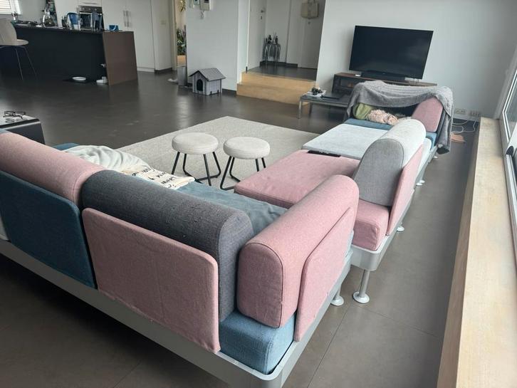 DELAKTIG modulaire bank, Huis en Inrichting, Zetels | Zetels, Gebruikt, Vierpersoons of meer, Stof, Overige materialen, Ophalen