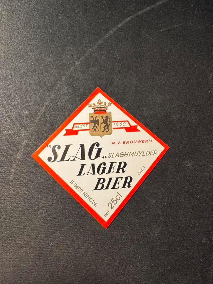 Bier etiket slag lager bier, Verzamelen, Biermerken, Ophalen