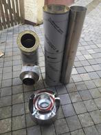 Tuyaux double paroie inox + matériel, Ophalen, Nieuw, Hangende haard, Houthaard
