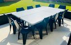 Party tafels en stoelen (te huur), Jardin & Terrasse, Tables de jardin, Comme neuf, Synthétique, Rectangulaire, Enlèvement ou Envoi