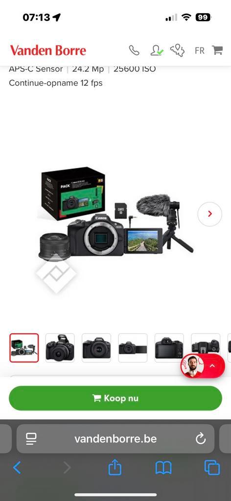 CANON HYBRIDE FOTOTOESTEL EOS R50, Audio, Tv en Foto, Fotocamera's Digitaal, Canon, Ophalen