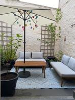 tuin loungeset + vloerkleed, Tuin en Terras, Ophalen, 4 zitplaatsen, Gebruikt, Hardhout