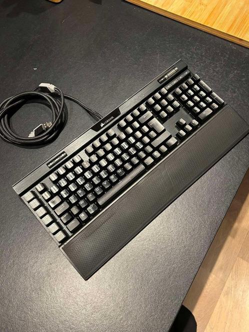 keyboard - Corsair K95 RGB platinum Cherry MX speed AZERTY, Computers en Software, Toetsenborden, Gebruikt, Azerty, Bedraad, Gaming toetsenbord