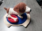Gehaakte knuffel - hond en mandje, Ophalen, Zo goed als nieuw, Hond
