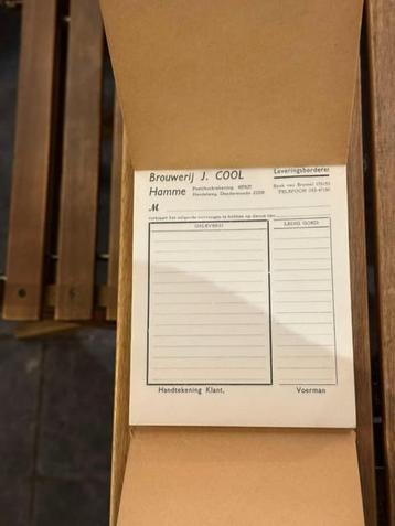 Brochure de livraison de la brasserie J. Cool Hamme, Enlèvement ou Envoi, Neuf, Autres types