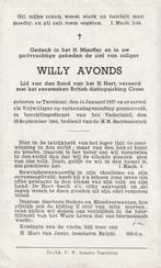 Gesneuvelde 1940945 Willy Avonds Turnhout 1944, Ophalen of Verzenden