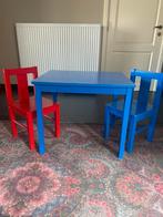 Kindertafel + 2 stoeltjes, Kinderen en Baby's, Kinderkamer | Tafels en Stoelen, Ophalen of Verzenden, Zo goed als nieuw, Stoel(en)