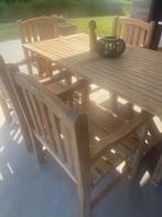 Leuke Teakwood tuinset, Tuin en Terras, Ophalen, Gebruikt, Rechthoekig, Teakhout