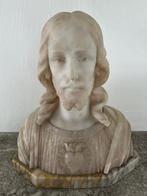 TREFOLONI A - Grote buste Heilig Hart ( MARMER - ALBAST ), Antiek en Kunst, Kunst | Beelden en Houtsnijwerken, Ophalen