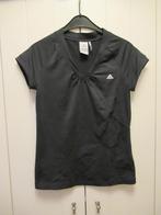 Adidas,donker grijze T-shirt korte mouwen, maat 38, Kleding | Dames, T-shirts, Gedragen, Grijs, Maat 38/40 (M), Ophalen of Verzenden