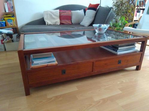 Salontafel in de woonkamer, Huis en Inrichting, Tafels | Salontafels, Gebruikt, Minder dan 50 cm, 50 tot 100 cm, 100 tot 150 cm