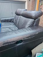 Bankstel Relax leer 100%, Huis en Inrichting, Ophalen of Verzenden, Gebruikt, Leer