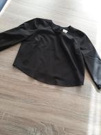 Amélie&amélie zwart cropped blouse met driekwart mouwen- Sma, Kleding | Dames, Blouses en Tunieken, Ophalen of Verzenden, Zo goed als nieuw
