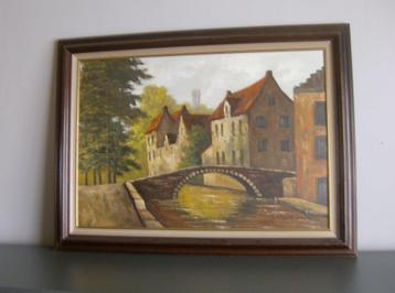 'Peerdenbrug - Brugge' – R. Deleu - 120 cm x 90 cm   beschikbaar voor biedingen