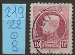 Belgie zegel [o] OBP 219 (1) Koning Albert I Type 'Montenez', Postzegels en Munten, Ophalen