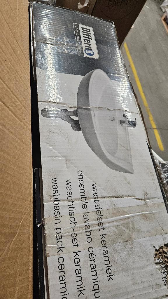 Keramische wastafel Differenz, Doe-het-zelf en Bouw, Sanitair, Nieuw, Wastafel, Ophalen