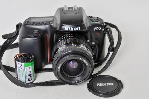 Nikon F 50 AF + Zoom 35-70 mm 1:3.5 -4,5 Appareil argentique, TV, Hi-fi & Vidéo, Appareils photo analogiques, Utilisé, Nikon, Enlèvement ou Envoi