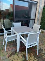Tuintafel en stoelen, Tuin en Terras, Tuinsets en Loungesets, Ophalen, Gebruikt, 4 zitplaatsen, Tuinset