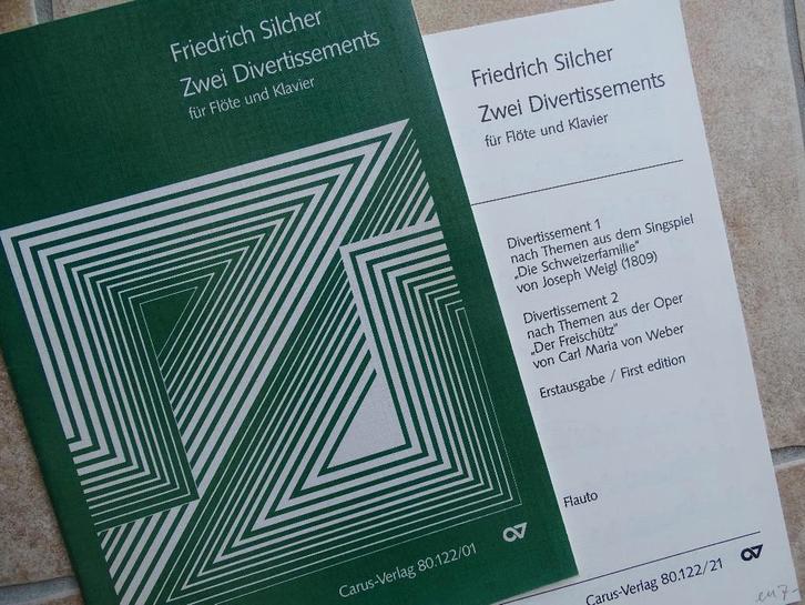 bladmuziek dwarsfluit/viool en harp/piano 2 x, Muziek en Instrumenten, Bladmuziek, Zo goed als nieuw, Overige soorten, Klassiek