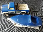 Vintage Tonka pickup met speedboot op trailer, 1970, Antiquités & Art, Enlèvement ou Envoi