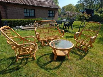 rotan salon set, Huis en Inrichting, Ophalen, Riet of Rotan, Rotan