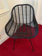 Rotan stoelen, Huis en Inrichting, Stoelen, Ophalen, Gebruikt, Zwart, Vier