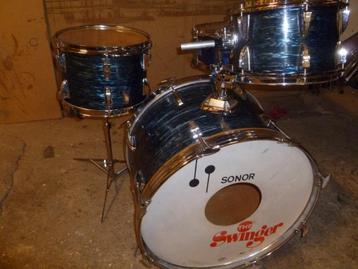 Batterie jazzette SONOR vintage- 3 futs 12"-13"-20" beschikbaar voor biedingen