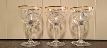Westmalle Trappist glas Oud (+/- 60 jaar) - gouden rand - pe beschikbaar voor biedingen