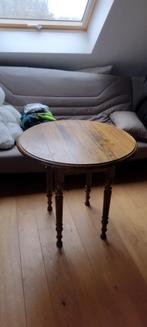 Ronde/ovalen houten tafel - uitschuifbaar, Huis en Inrichting, Ophalen, Vier personen, Ovaal, Massief hout