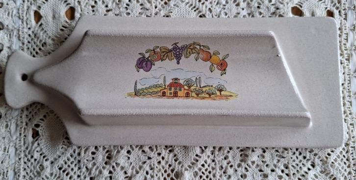 Vintage Italiaanse keramieke worst snijplankje Le Madreperle, Antiek en Kunst, Curiosa en Brocante, Ophalen of Verzenden