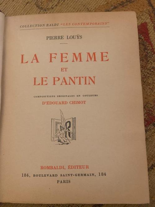 Chimot - Pierre Louÿs - De vrouw en de Pantin, Boeken, Kunst en Cultuur | Beeldend, Gelezen, Overige onderwerpen, Ophalen of Verzenden