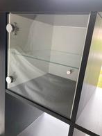 Ikea Kallax inzet met glazen deur en legboord wit - 2 stuks, Ophalen, Gebruikt