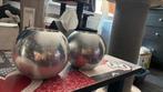 2 zilveren IKEA bolkandelaars, Ophalen, Gebruikt, Zilver