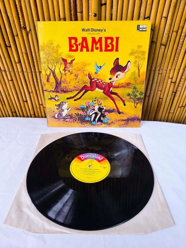 LP vinyl 33t Walt Disney's Verhaal van Bambi Disneyland 1978, Verzamelen, Disney, Gebruikt, Overige typen, Bambi of Dumbo, Ophalen of Verzenden