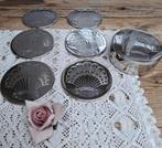 6 Verzilverde onderzetters, schelp, met verzilverd doosje, Antiek en Kunst, Ophalen of Verzenden