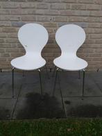 Lot de 2 chaises peintes, Ophalen, Gebruikt, Twee, Wit