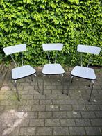 3 vintage stoelen, Huis en Inrichting, Stoelen, Grijs, Drie, Gebruikt, Vintage
