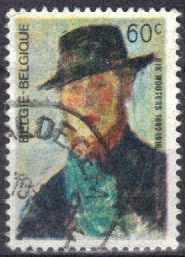 Belgique 1966 - Yvert/OBP 1384 - Rik Wouters (ST), Timbres & Monnaies, Timbres | Europe | Belgique, Art, Envoi
