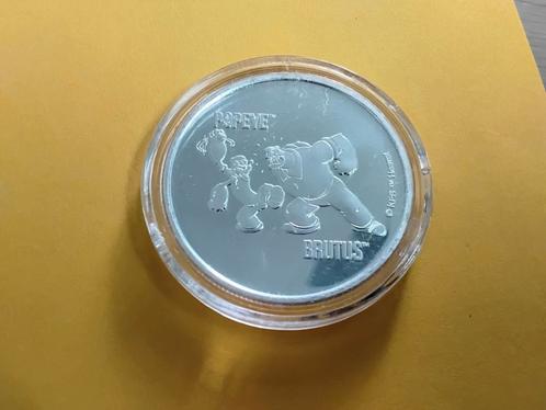 POPEYE & BRUTUS 2024 ZILVEREN MUNT 1 OZ, Postzegels en Munten, Edelmetalen en Baren, Zilver, Ophalen